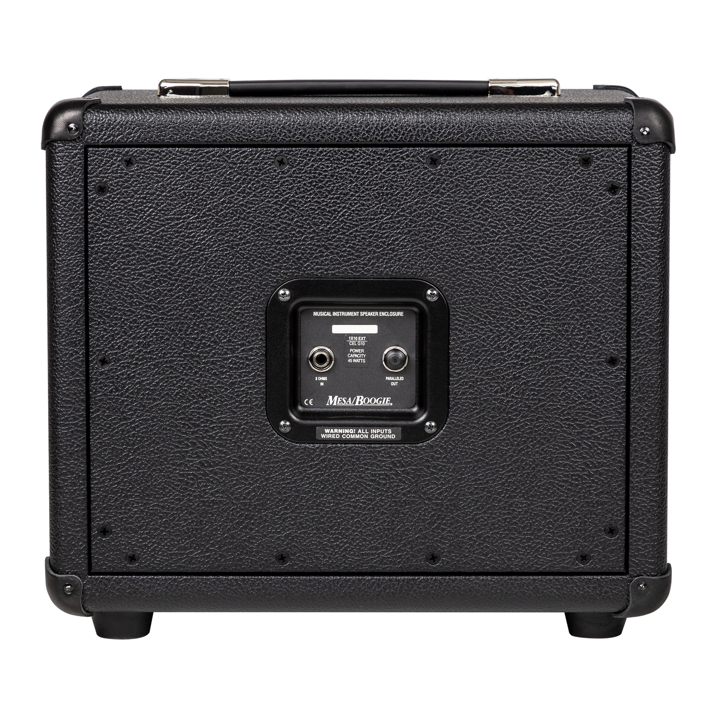 Mesa/Boogie 1x10 Rectifier Cabinet, Black Bronco Vinyl with Black Jute Grille & Black Piping Cabinet Mesa/Boogie