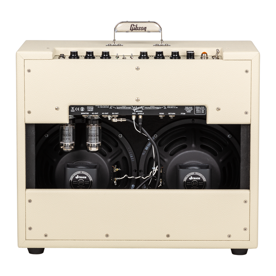 Gibson Dual Falcon 20 2x10 Combo, Cream Bronco Vinyl with Oxblood Grille Combo Amplifier Gibson