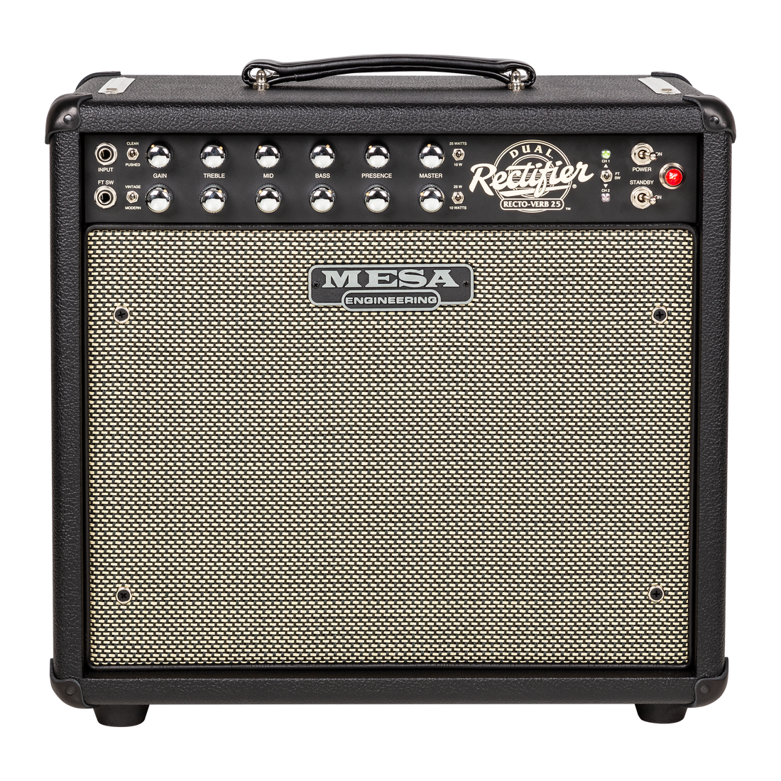 Mesa/Boogie Recto-Verb 25 1x12 Combo, Black Bronco Combo Amplifier Mesa/Boogie
