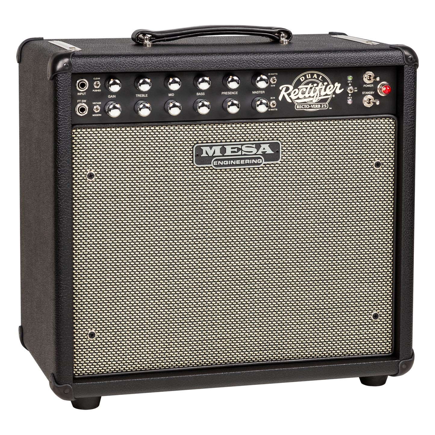 Mesa/Boogie Recto-Verb 25 1x12 Combo, Black Bronco, EU Combo Amplifier Mesa/Boogie