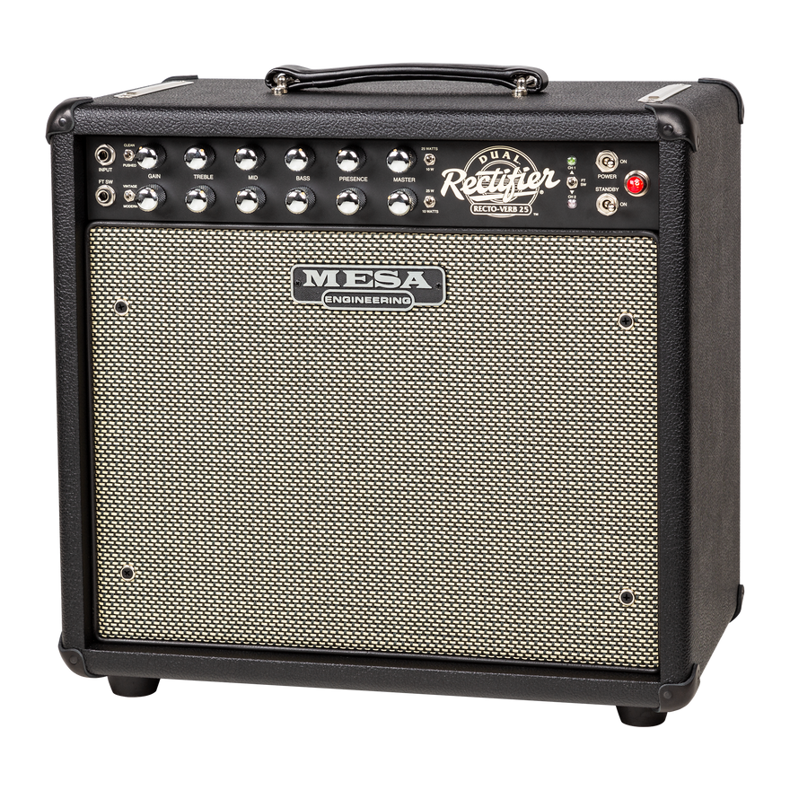 Mesa/Boogie Recto-Verb 25 1x12 Combo, Black Bronco Combo Amplifier Mesa/Boogie