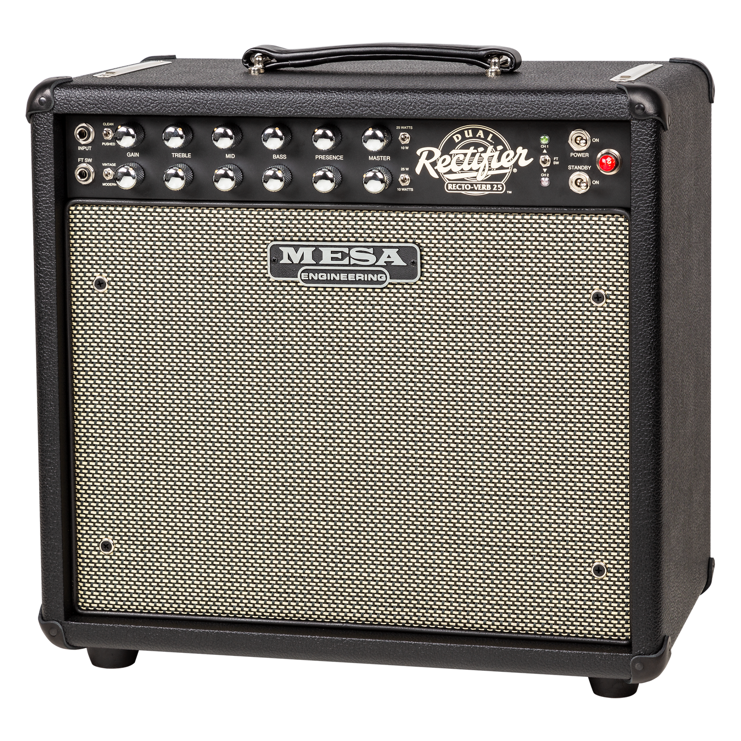 Mesa/Boogie Recto-Verb 25 1x12 Combo, Black Bronco, EU Combo Amplifier Mesa/Boogie