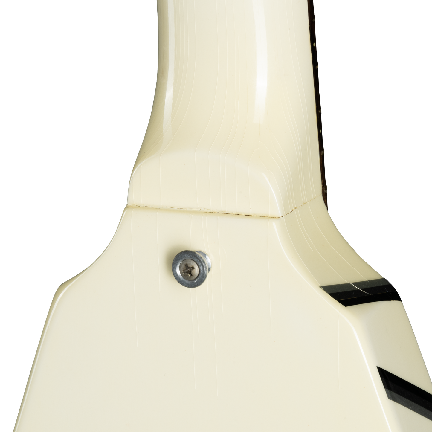 Gibson Certified Vintage 1985 Gibson Designer Series Custom Graphics Flying V, Alpine White with Style 30 Graphic Electric Guitar Gibson Certified Vintage
