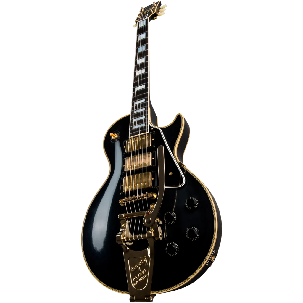Gibson Custom 1957 Les Paul Custom Reissue 3-Pickup Bigsby VOS, Ebony Electric Guitar Gibson Custom