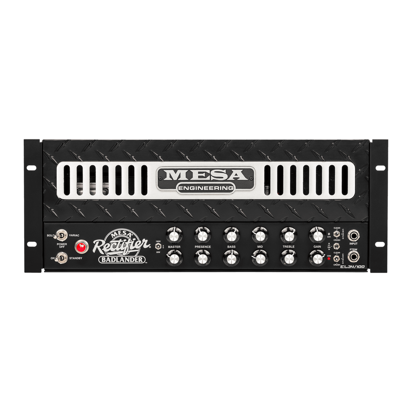 Mesa/Boogie Badlander 100 Rackmount Head, Black Head Mesa/Boogie