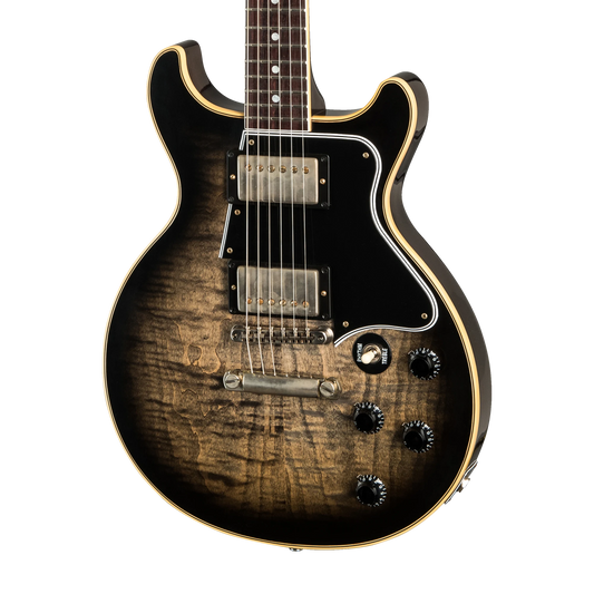 Gibson Custom Les Paul Special Double Cut Figured Maple Top VOS, Cobra Burst Electric Guitar Gibson Custom