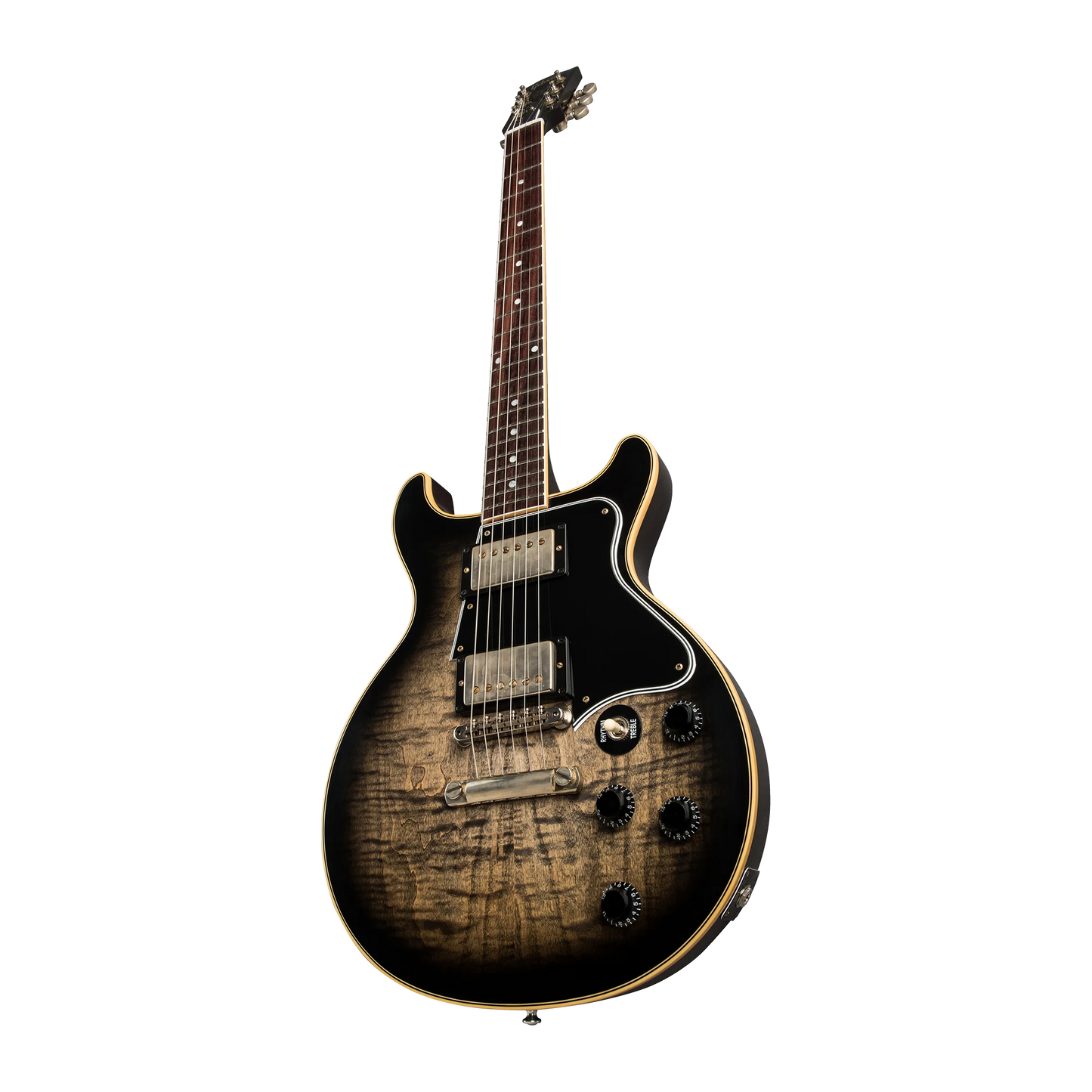 Gibson Custom Les Paul Special Double Cut Figured Maple Top VOS, Cobra Burst Electric Guitar Gibson Custom