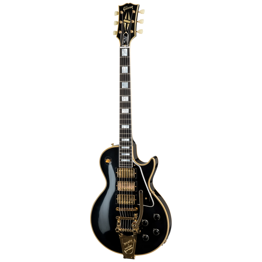Gibson Custom 1957 Les Paul Custom Reissue 3-Pickup Bigsby VOS, Ebony Electric Guitar Gibson Custom