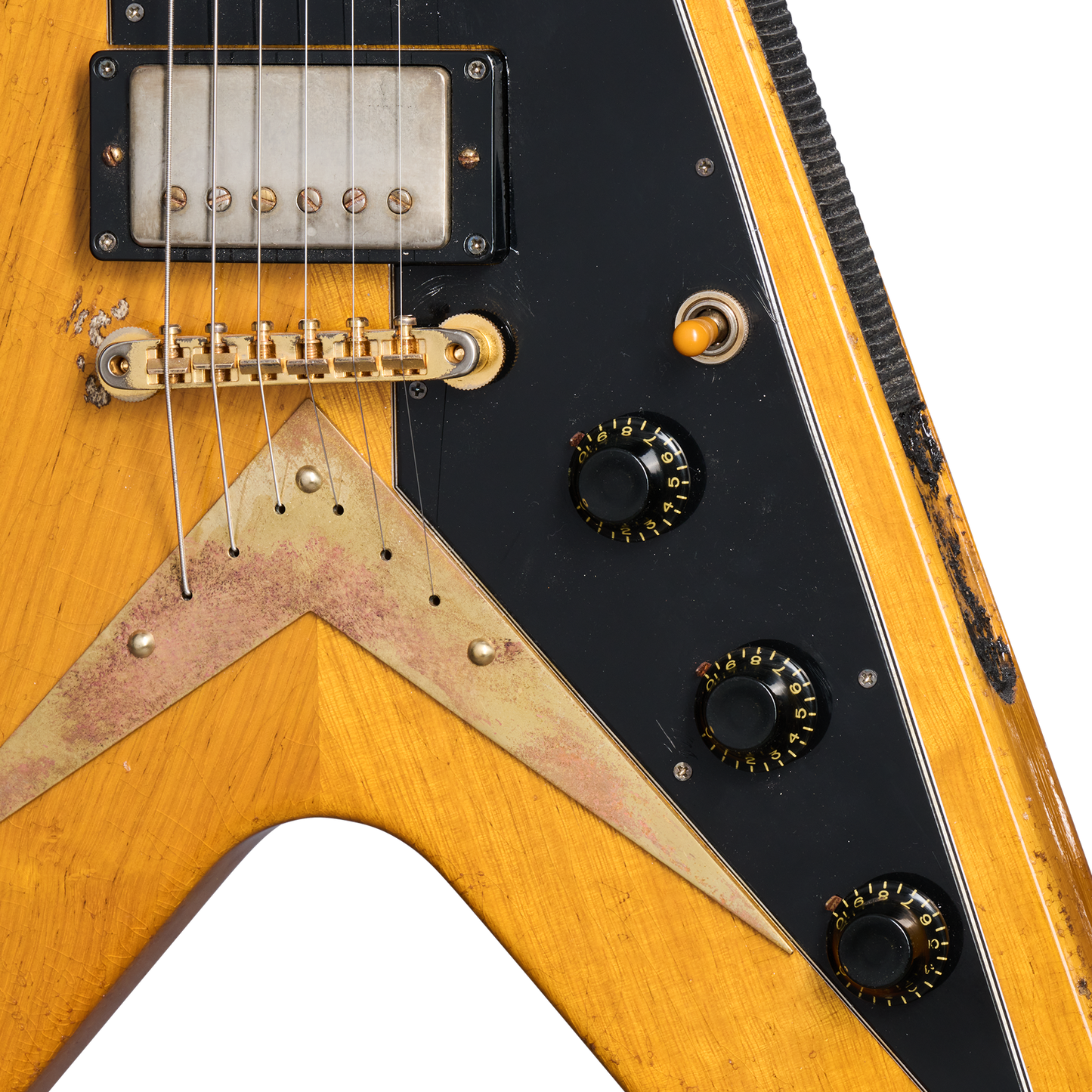 Gibson Custom Joe Bonamassa "Amos" 1958 Flying V Collector's Edition, Antique Natural Electric Guitar Gibson Custom