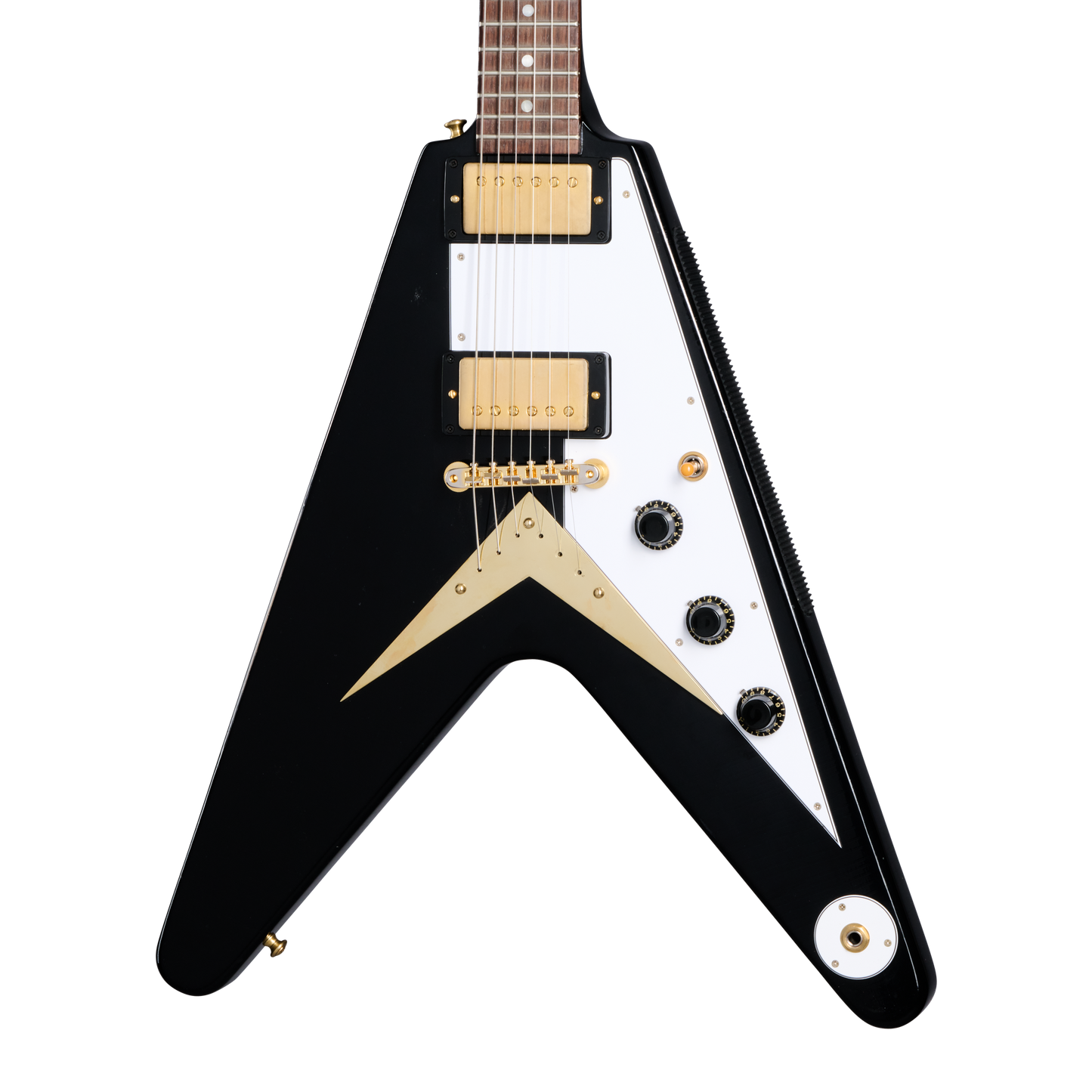 Gibson Custom 1958 Korina Flying V Reissue, Light Aged, Ebony Electric Guitar Gibson Custom