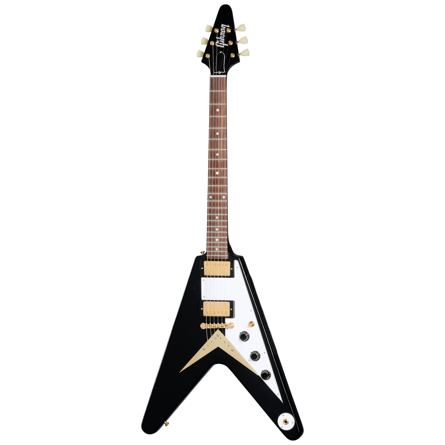 Gibson Custom 1958 Korina Flying V Reissue, Light Aged, Ebony Electric Guitar Gibson Custom
