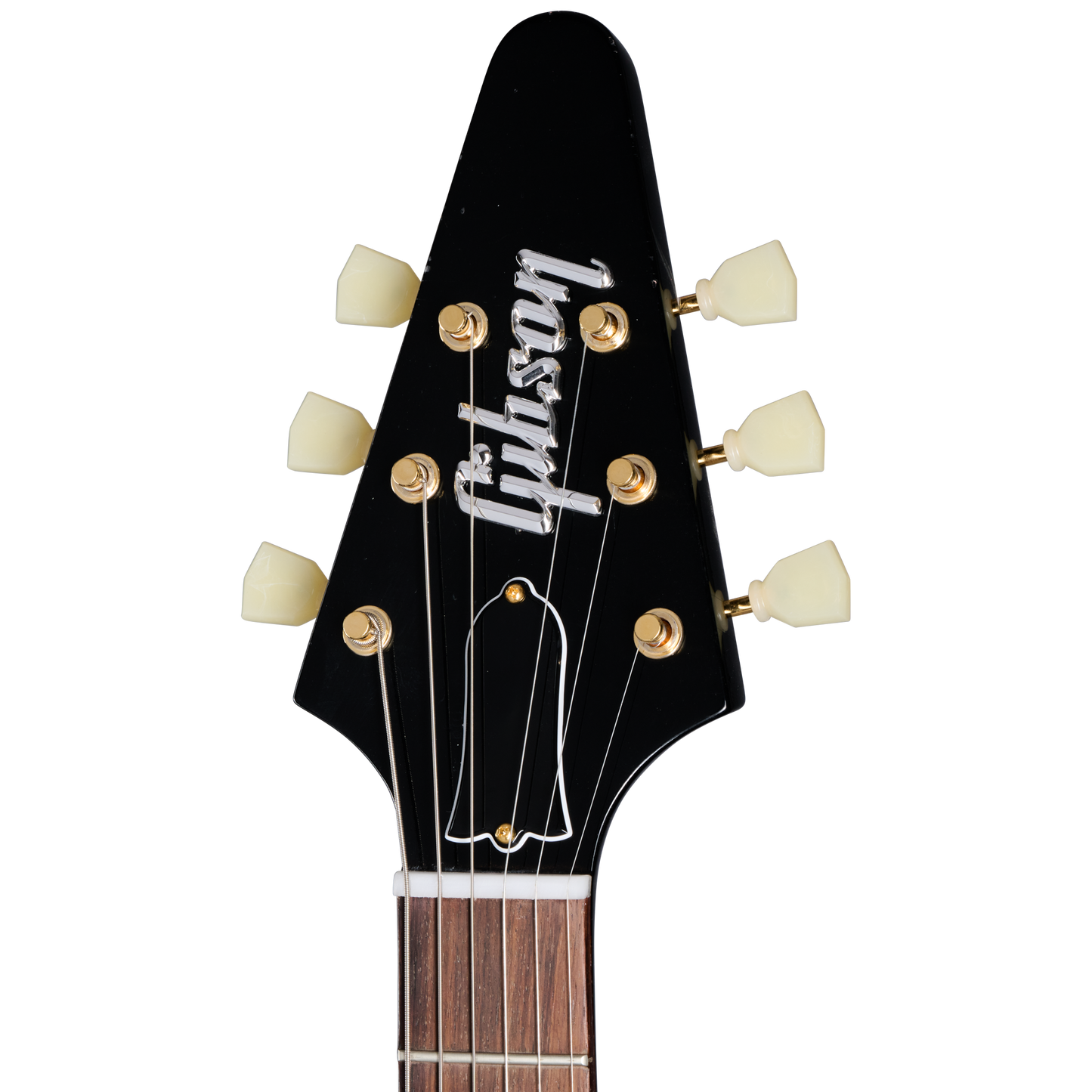 Gibson Custom 1958 Korina Flying V Reissue, Light Aged, Ebony Electric Guitar Gibson Custom
