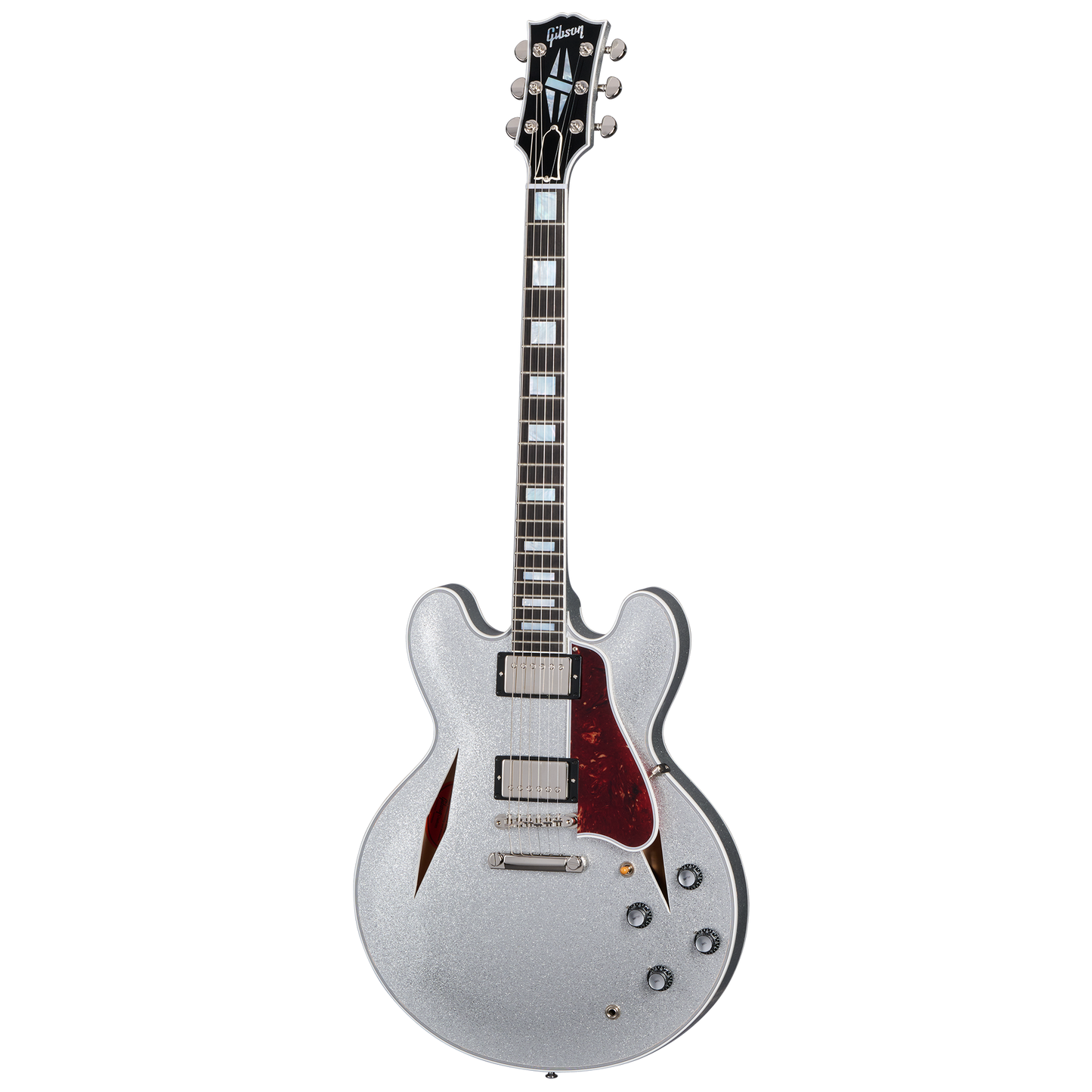 Gibson Custom 1959 ES-355 Reissue with Diamond F-Holes, Gloss, Silver Sparkle Electric Guitar Gibson Custom