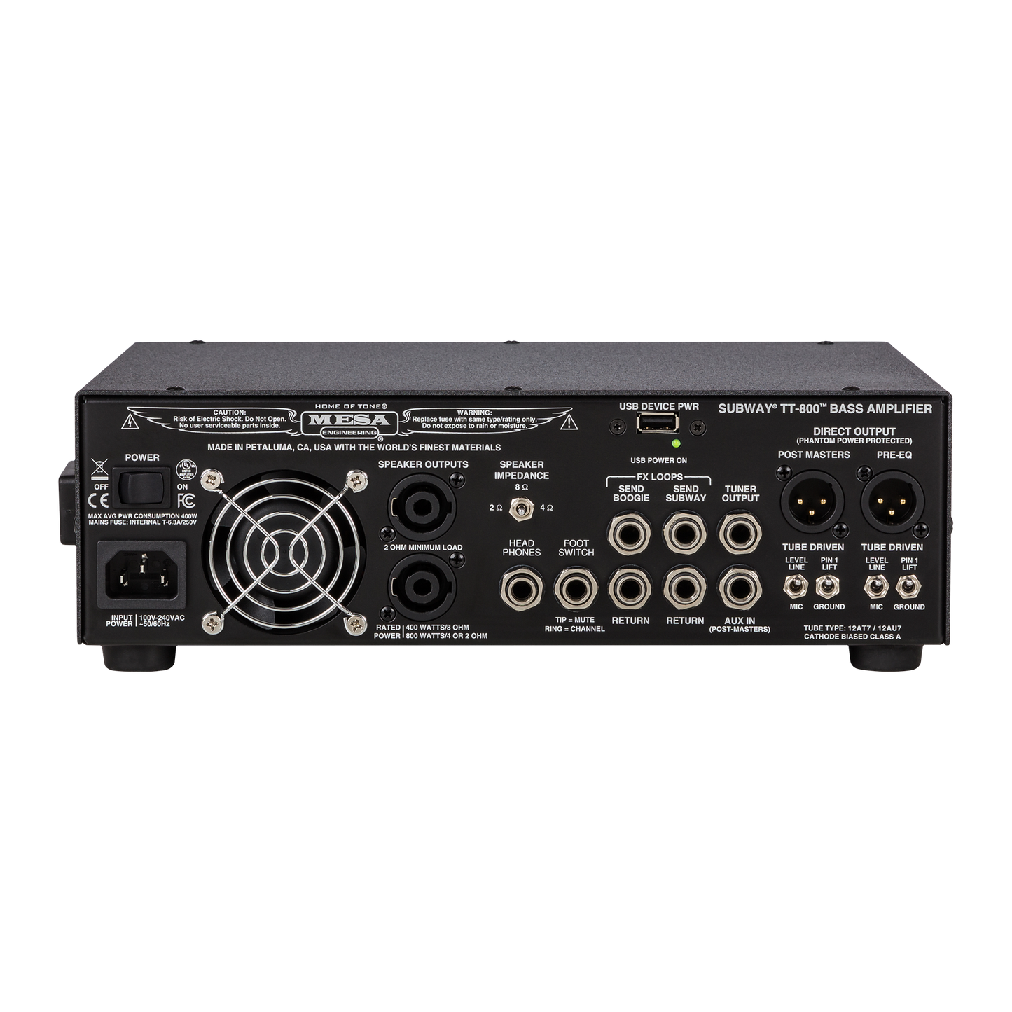 Mesa/Boogie Subway TT-800 Bass Amp (Metal Head), Black Head Mesa/Boogie