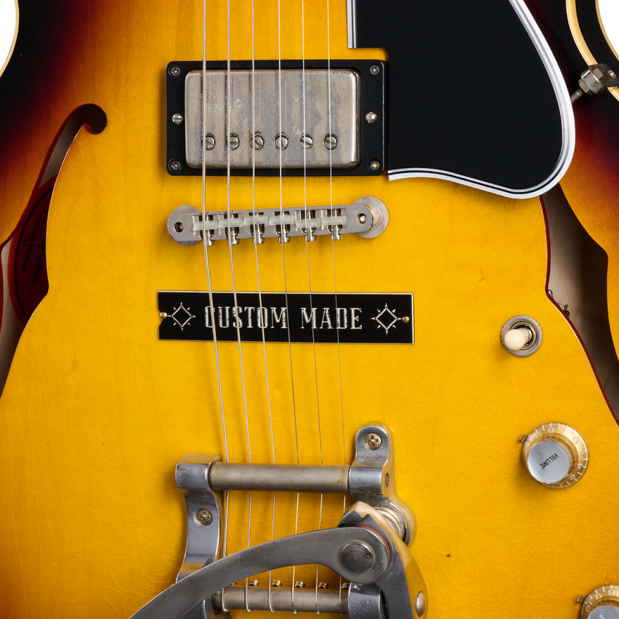 Gibson Custom Slash 1963 ES-335 Collector’s Edition, Vintage Sunburst Electric Guitar Gibson Custom