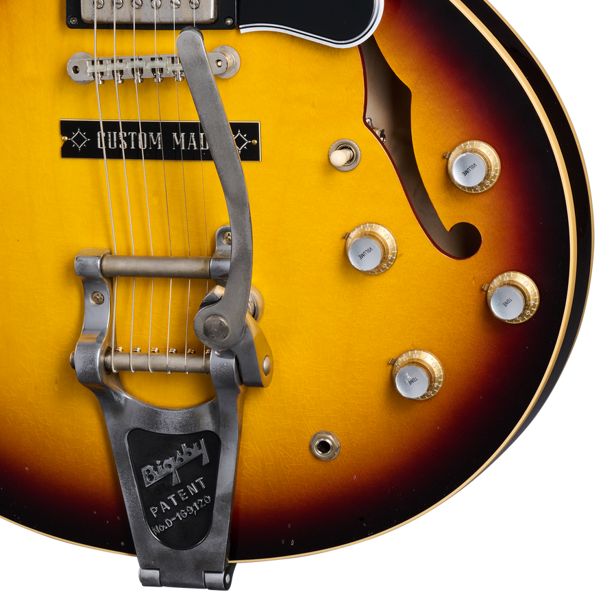Gibson Custom Slash 1963 ES-335 Collector’s Edition, Vintage Sunburst Electric Guitar Gibson Custom