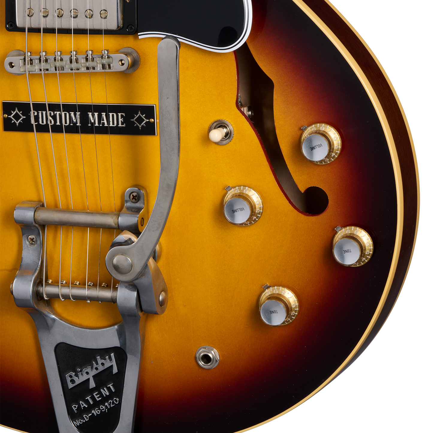 Gibson Custom 1964 ES-335 Reissue, Light Aged, Vintage Burst Electric Guitar Gibson Custom
