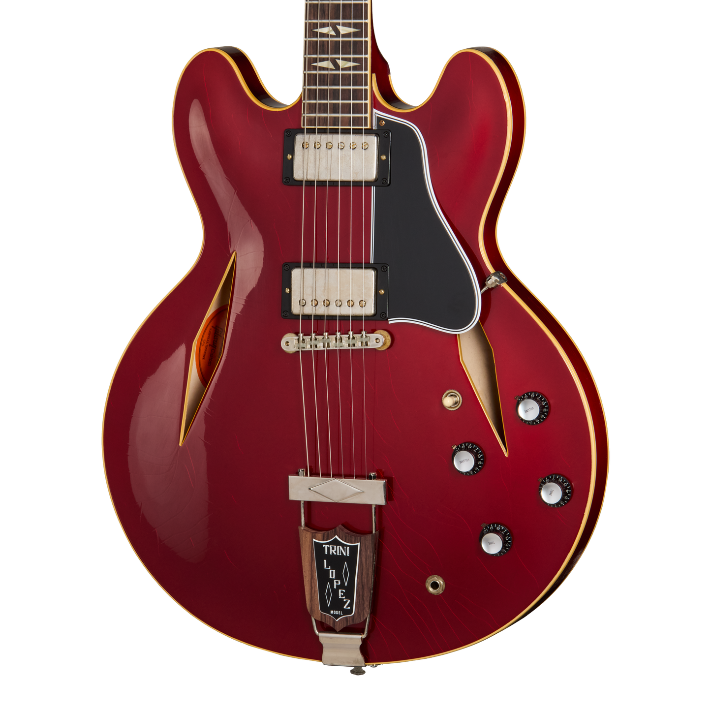 Gibson Custom 1964 Trini Lopez Standard Reissue, Ultra Light Aged, Sparkling Burgundy Electric Guitar Gibson Custom