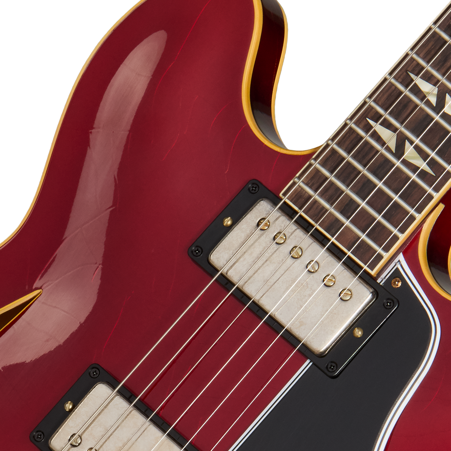 Gibson Custom 1964 Trini Lopez Standard Reissue, Ultra Light Aged, Sparkling Burgundy Electric Guitar Gibson Custom