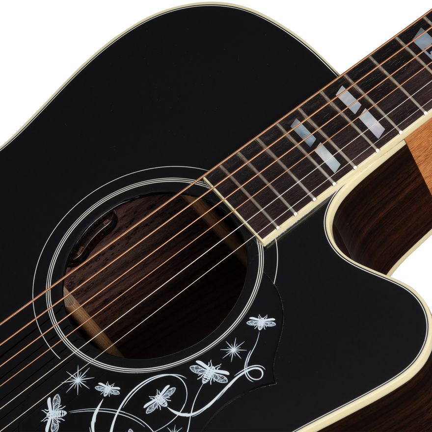 Gibson Jerry Cantrell "Fire Devil" Songwriter, Ebony Acoustic Guitar Gibson