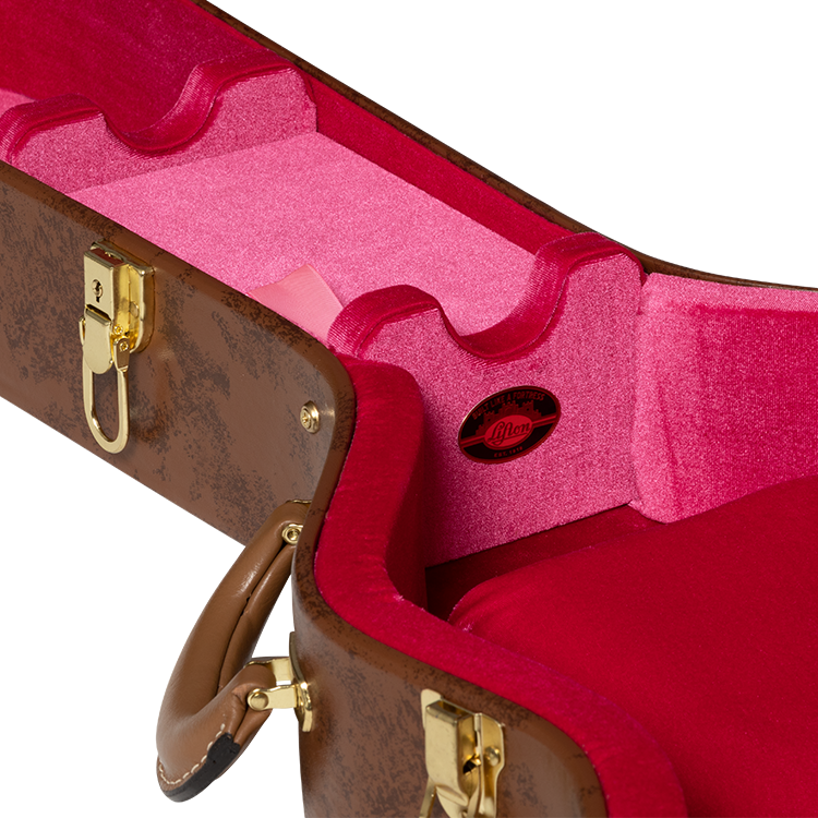 Lifton Historic Hardshell Case, ES-335, Brown/Pink Hardshell Case Lifton