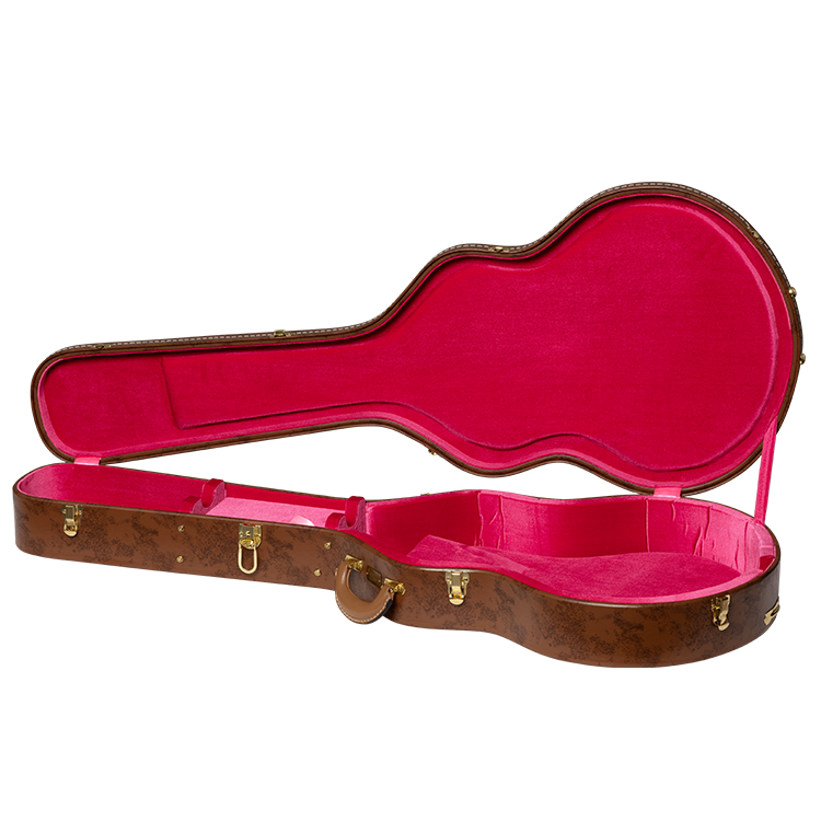 Lifton Historic Hardshell Case, ES-335, Brown/Pink Hardshell Case Lifton