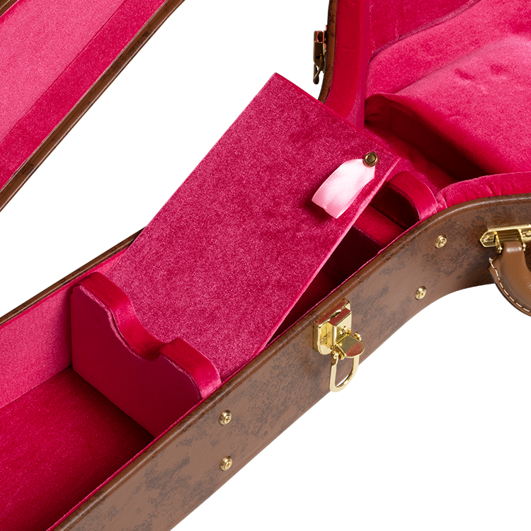 Lifton Historic Hardshell Case, ES-335, Brown/Pink Hardshell Case Lifton