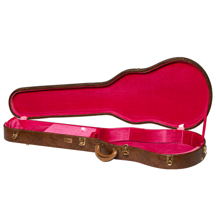 Lifton Historic 5-Latch Hardshell Case, Les Paul, Aged, Brown/Pink Hardshell Case Lifton