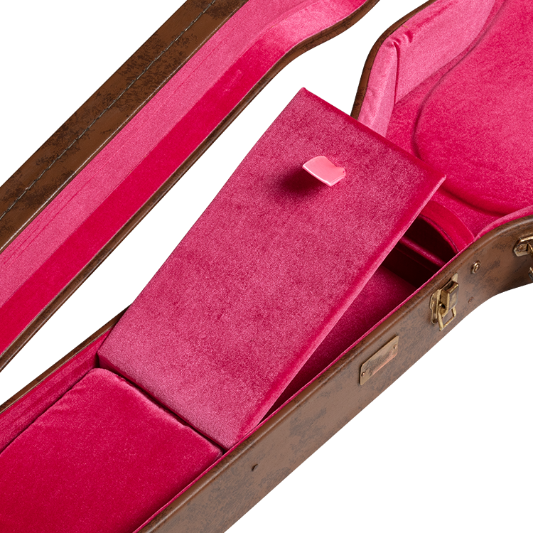 Lifton Historic 5-Latch Hardshell Case, Les Paul, Aged, Brown/Pink Hardshell Case Lifton