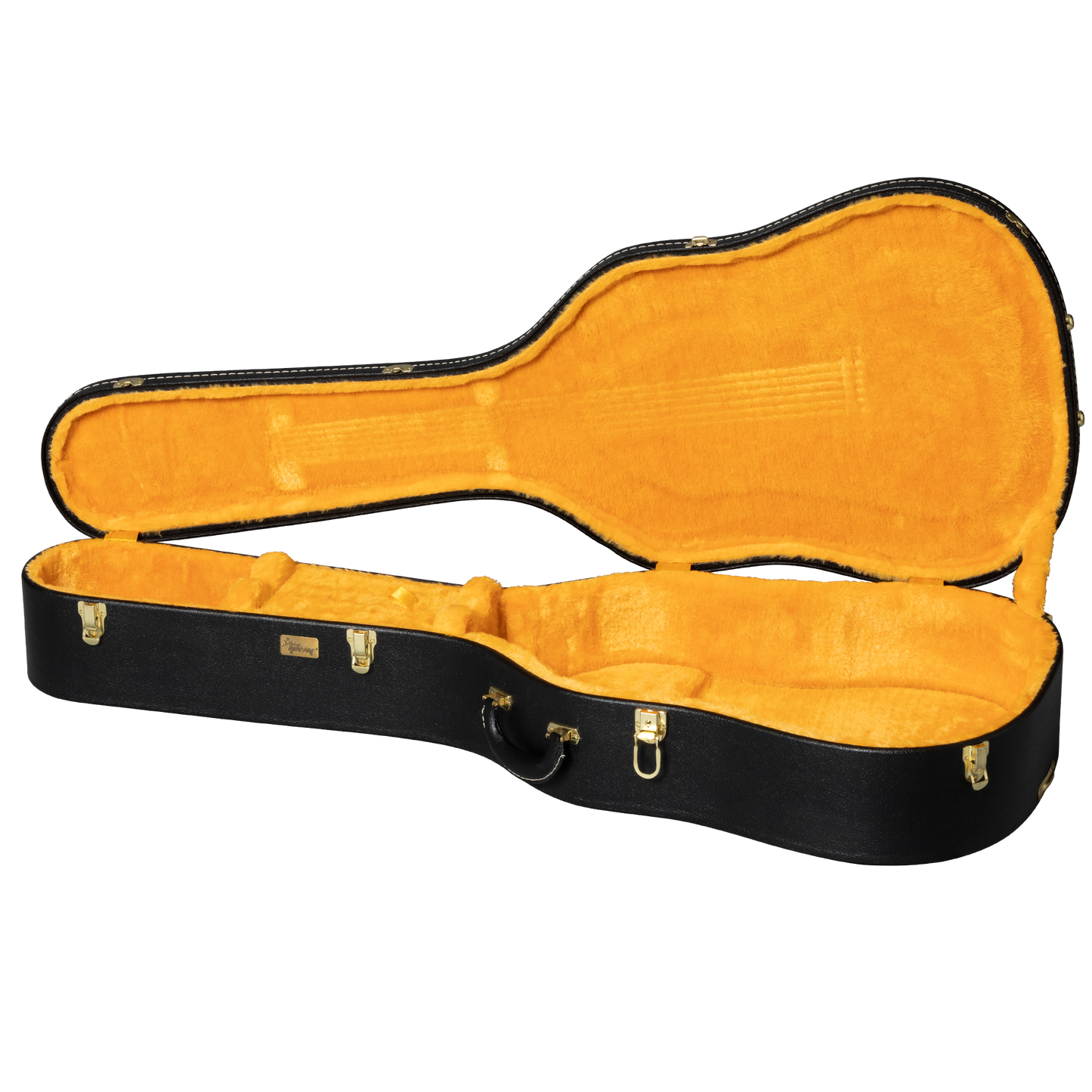 Lifton Historic Hardshell Case, Dreadnought, Black/Goldenrod Hardshell Case Lifton