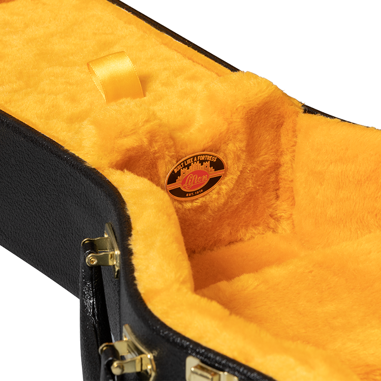 Lifton Historic Hardshell Case, Les Paul, Black/Goldenrod Hardshell Case Lifton