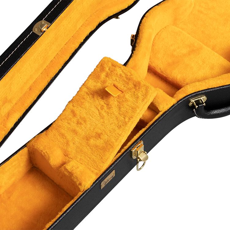 Lifton Historic Hardshell Case, Les Paul, Black/Goldenrod Hardshell Case Lifton