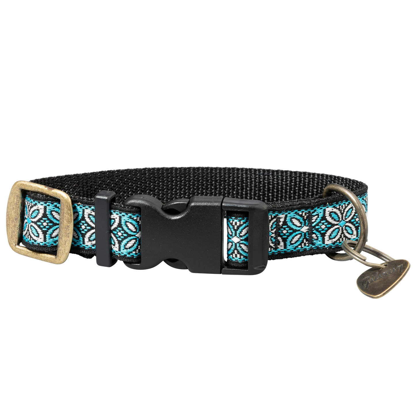 Gibson Dog Collar with Guitar Pick Tag, Blue Dog Collar Gibson Small Blue
