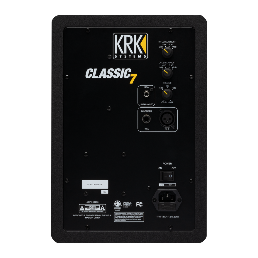 KRK 7" Studio Monitor Classic, 240V, Black Studio Monitors KRK