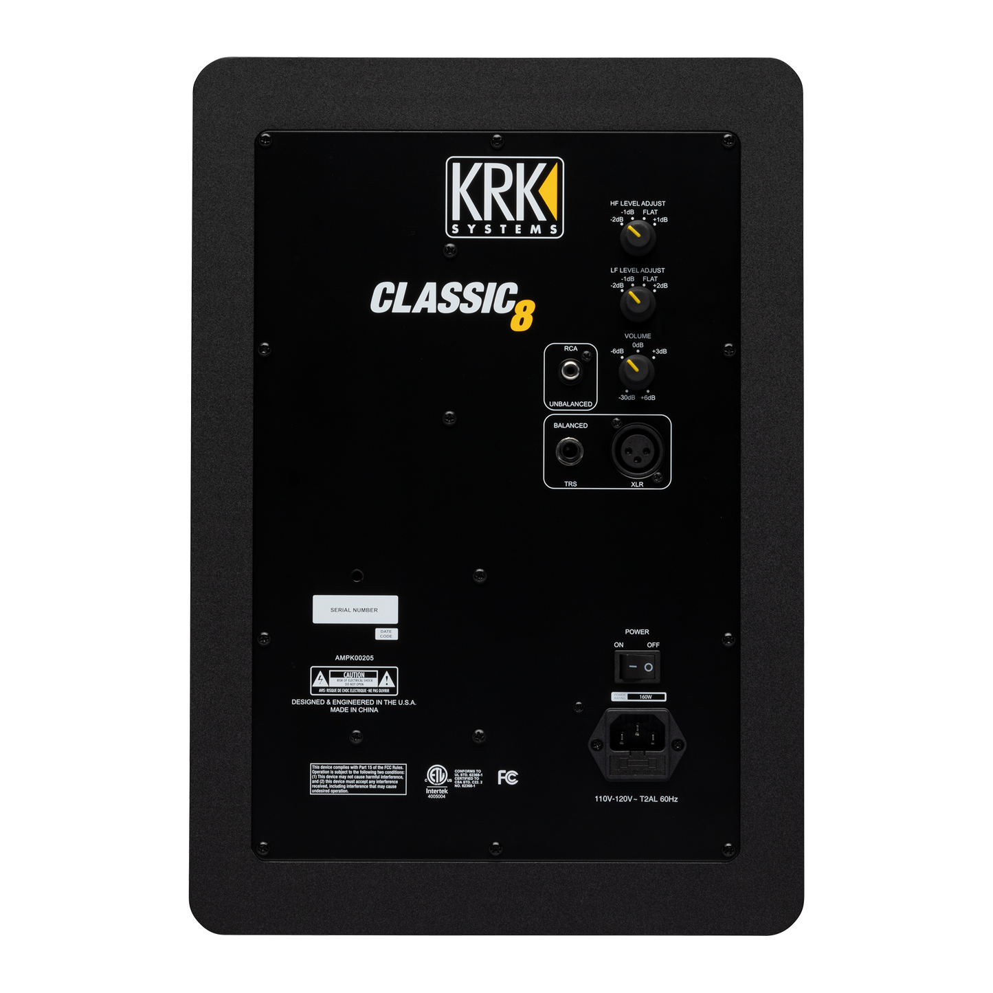 KRK 8" Studio Monitor Classic, 240V, Black Studio Monitors KRK