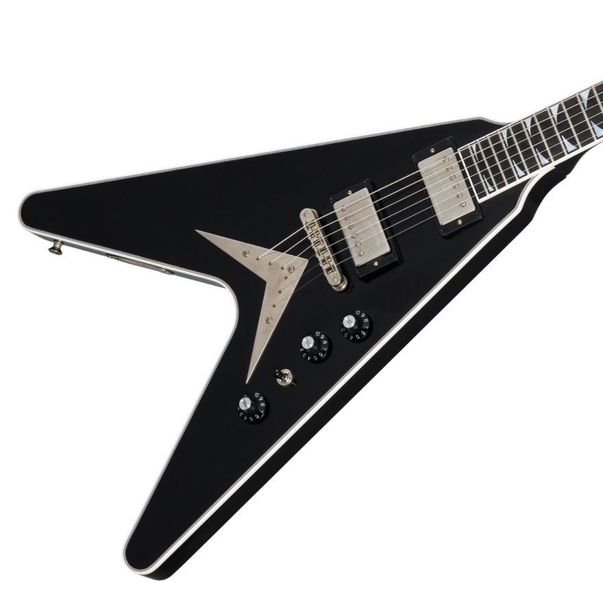Gibson Custom Dave Mustaine Flying V EXP Limited Edition, Ebony VOS Electric Guitar Gibson Custom