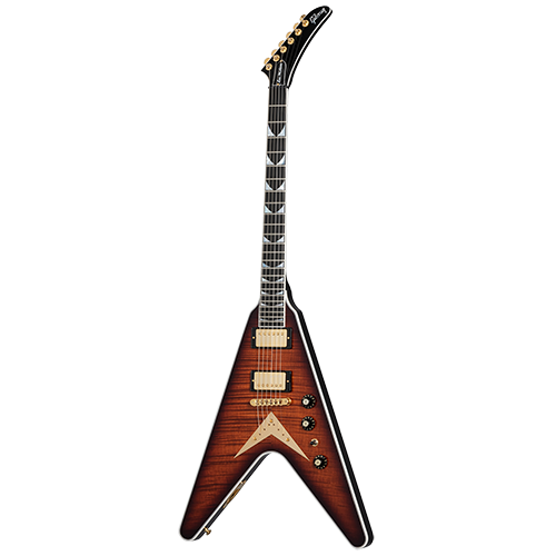 Gibson Custom Dave Mustaine Flying V EXP Limited Edition, Red Amber Burst Electric Guitar Gibson Custom