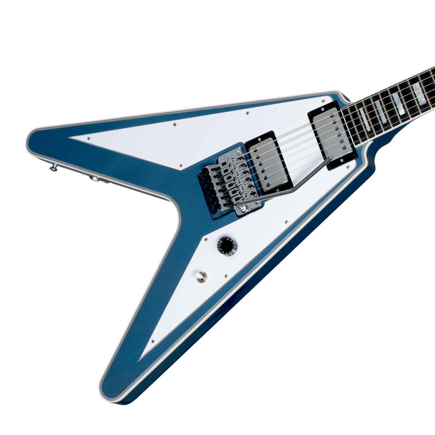 Gibson Custom Richie Faulkner Flying V Custom, Pelham Blue Electric Guitar Gibson Custom