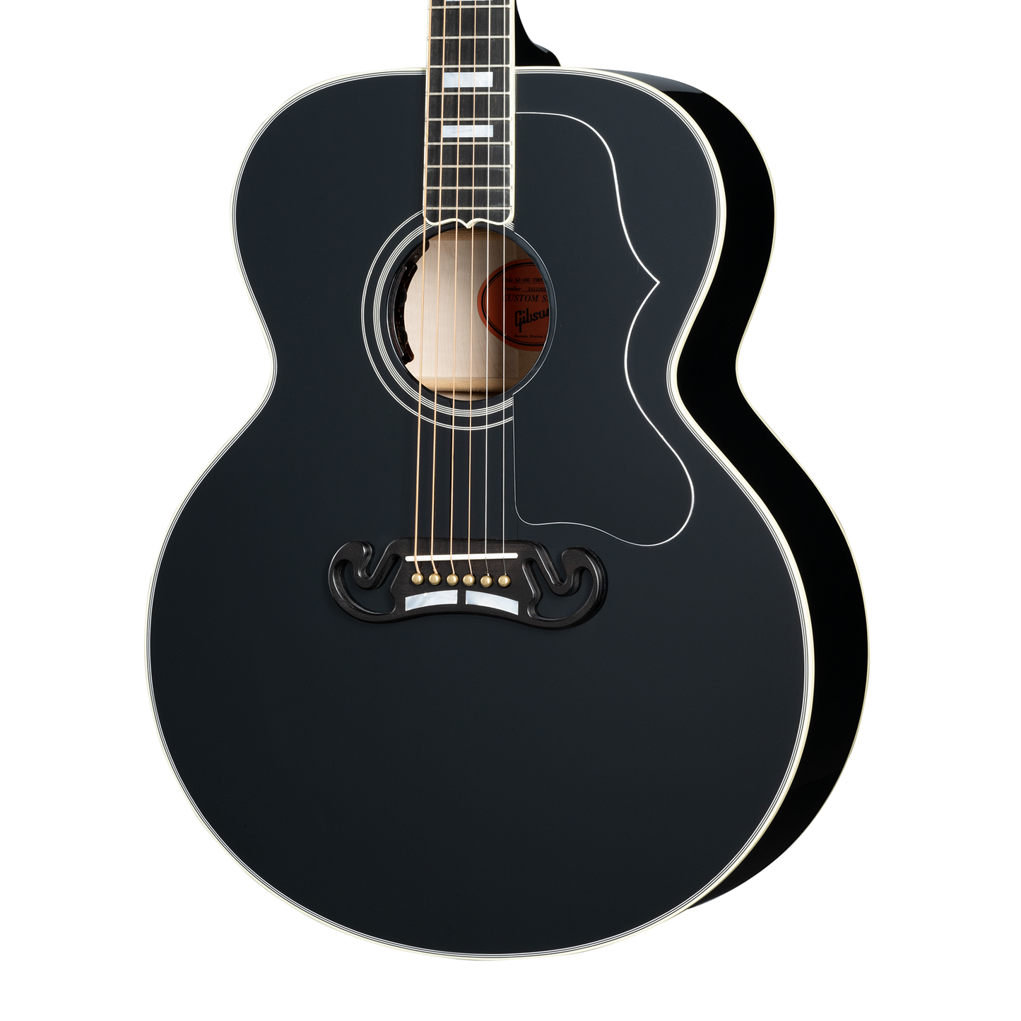 Gibson Custom SJ-200 Custom, Ebony Acoustic Guitar Gibson Custom