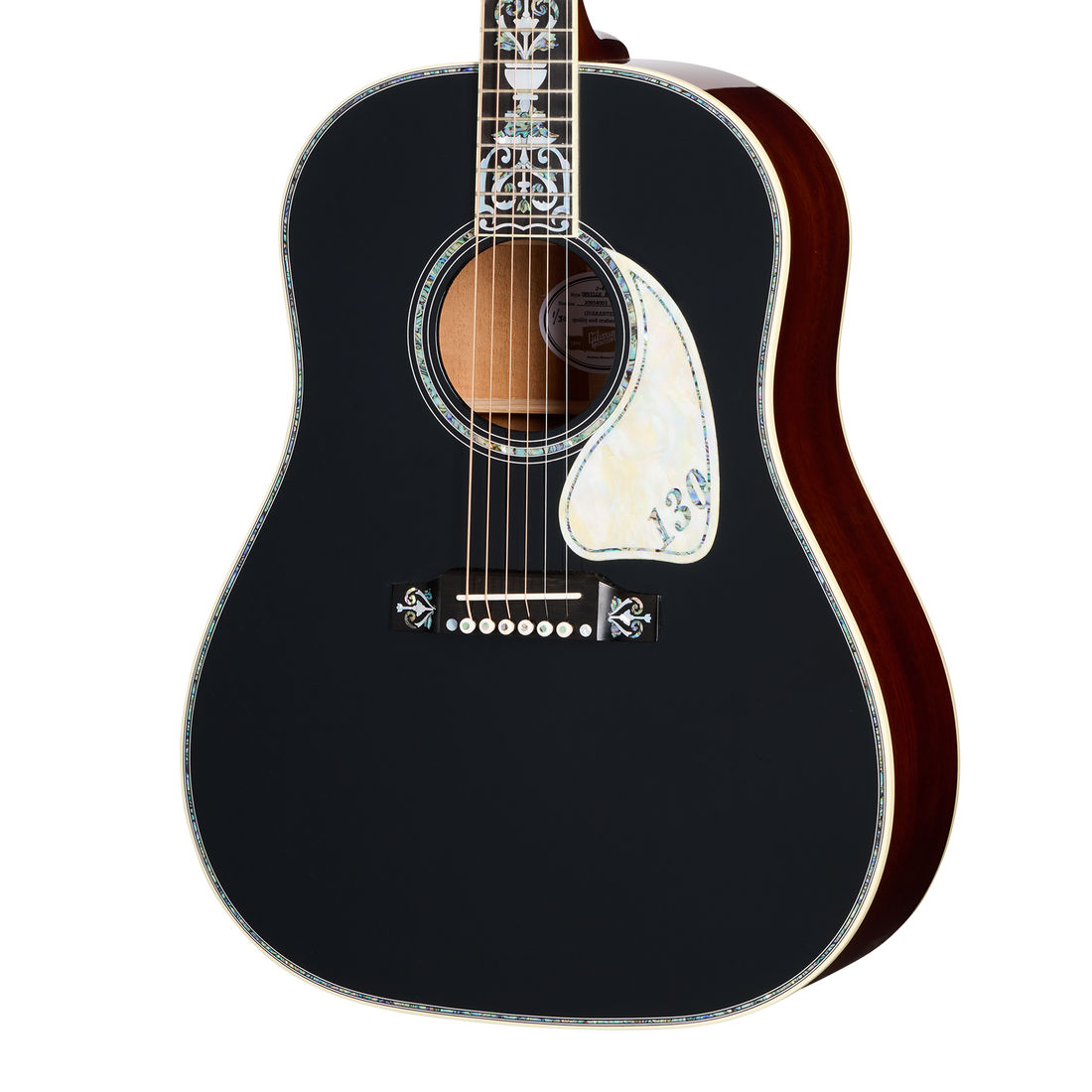 Gibson Custom J-45 Orville Artisan 130th Anniversary Limited Edition, Ebony, Exclusive Acoustic Guitar Gibson Custom