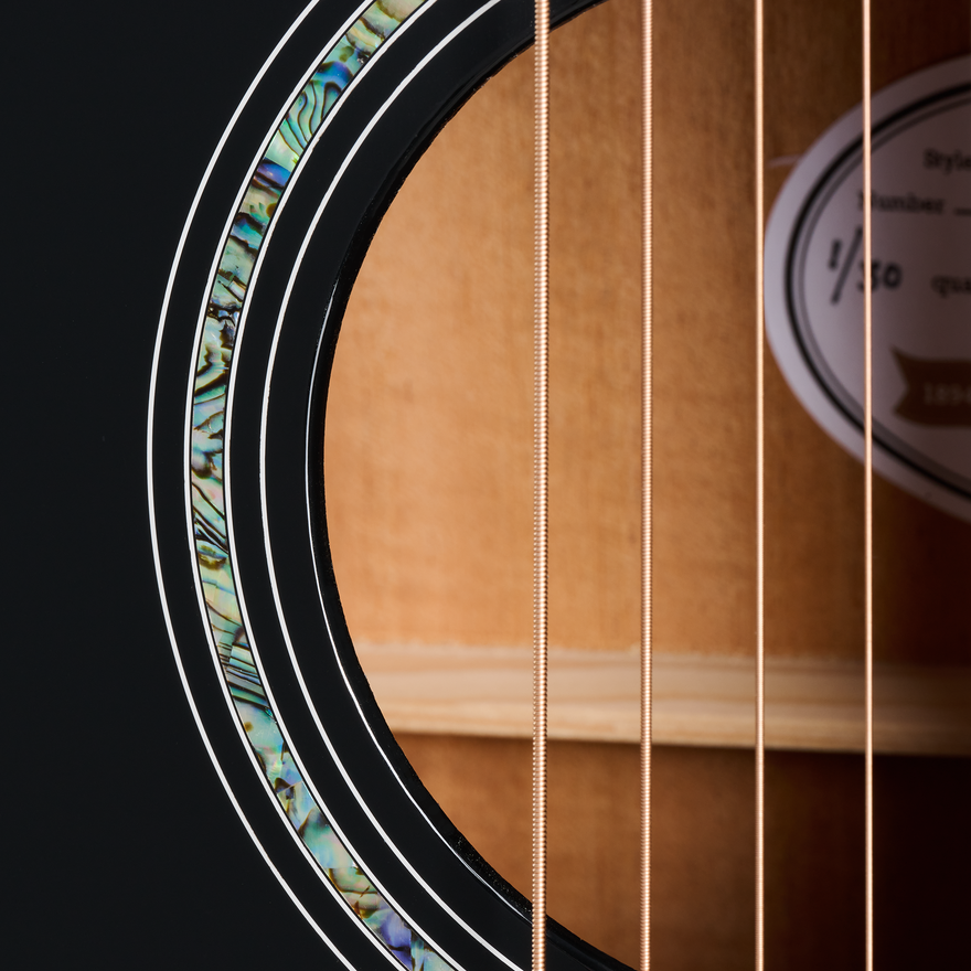 Gibson Custom J-45 Orville Artisan 130th Anniversary Limited Edition, Ebony, Exclusive Acoustic Guitar Gibson Custom