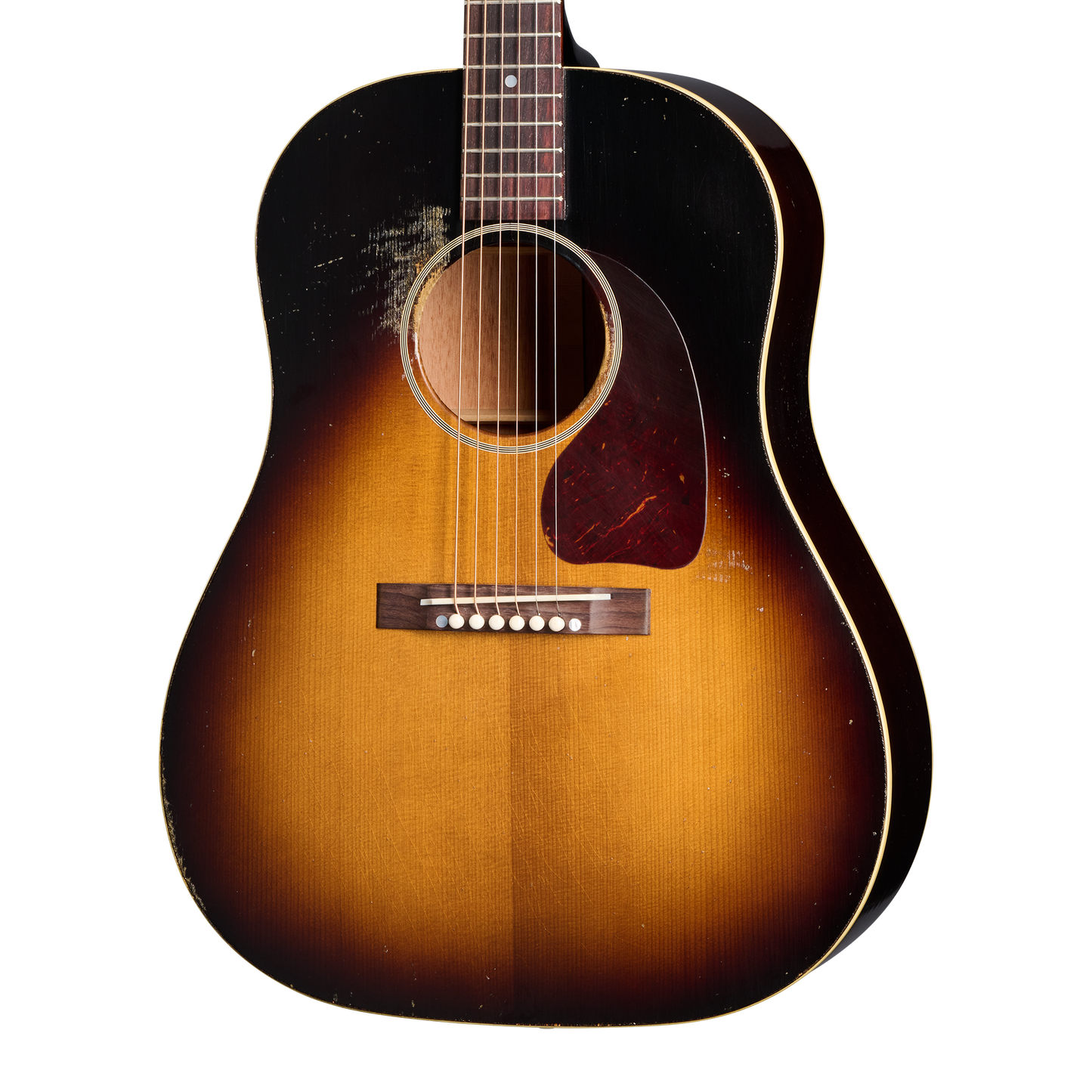 Gibson Custom 1942 Banner J-45 Reissue, Heavy Aged, Vintage Sunburst Acoustic Guitar Gibson Custom