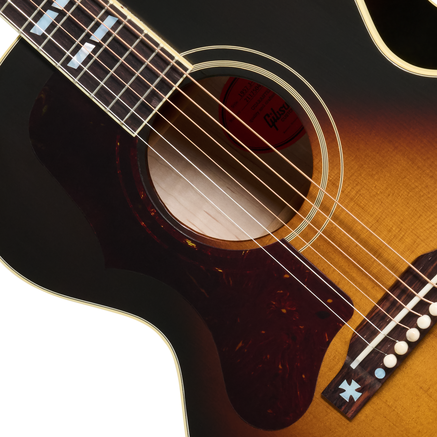 Gibson Custom 1952 J-185 Reissue, Left-Handed, Vintage Sunburst Acoustic Guitar Gibson Custom