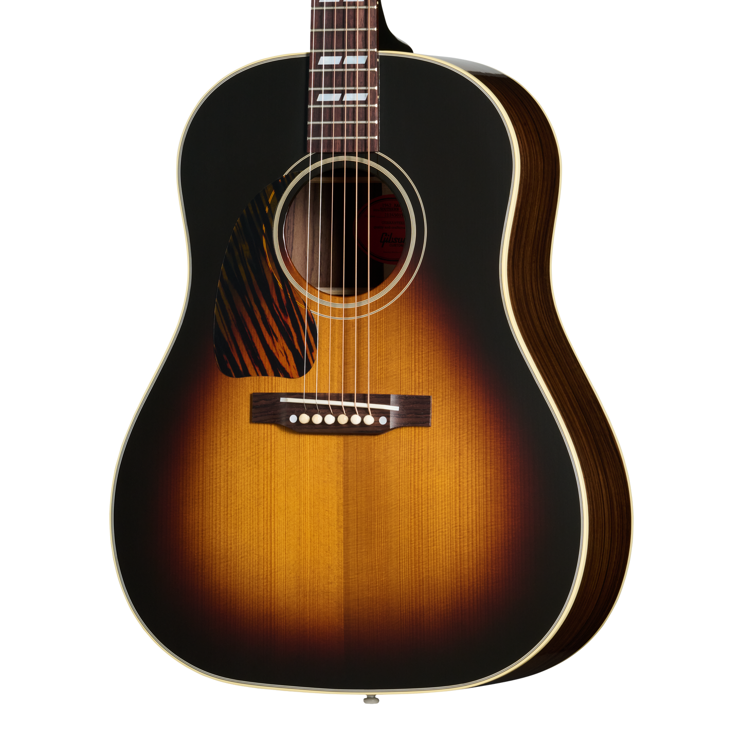 Gibson Custom 1942 Banner Southern Jumbo Reissue, Left-Handed, Vintage Sunburst Acoustic Guitar Gibson Custom