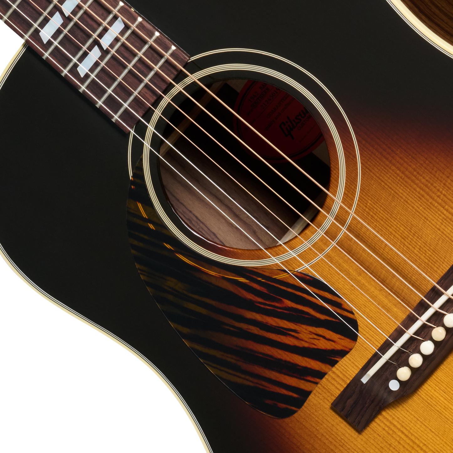 Gibson Custom 1942 Banner Southern Jumbo Reissue, Left-Handed, Vintage Sunburst Acoustic Guitar Gibson Custom