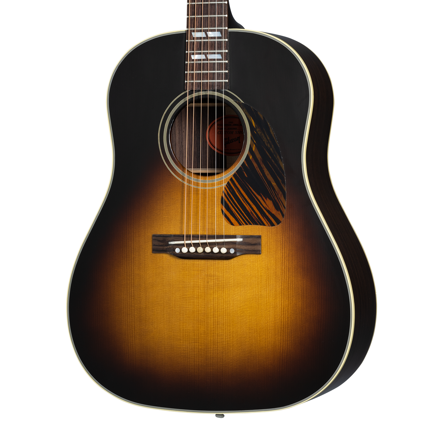 Gibson Custom 1942 Banner Southern Jumbo Reissue, Vintage Sunburst Acoustic Guitar Gibson Custom