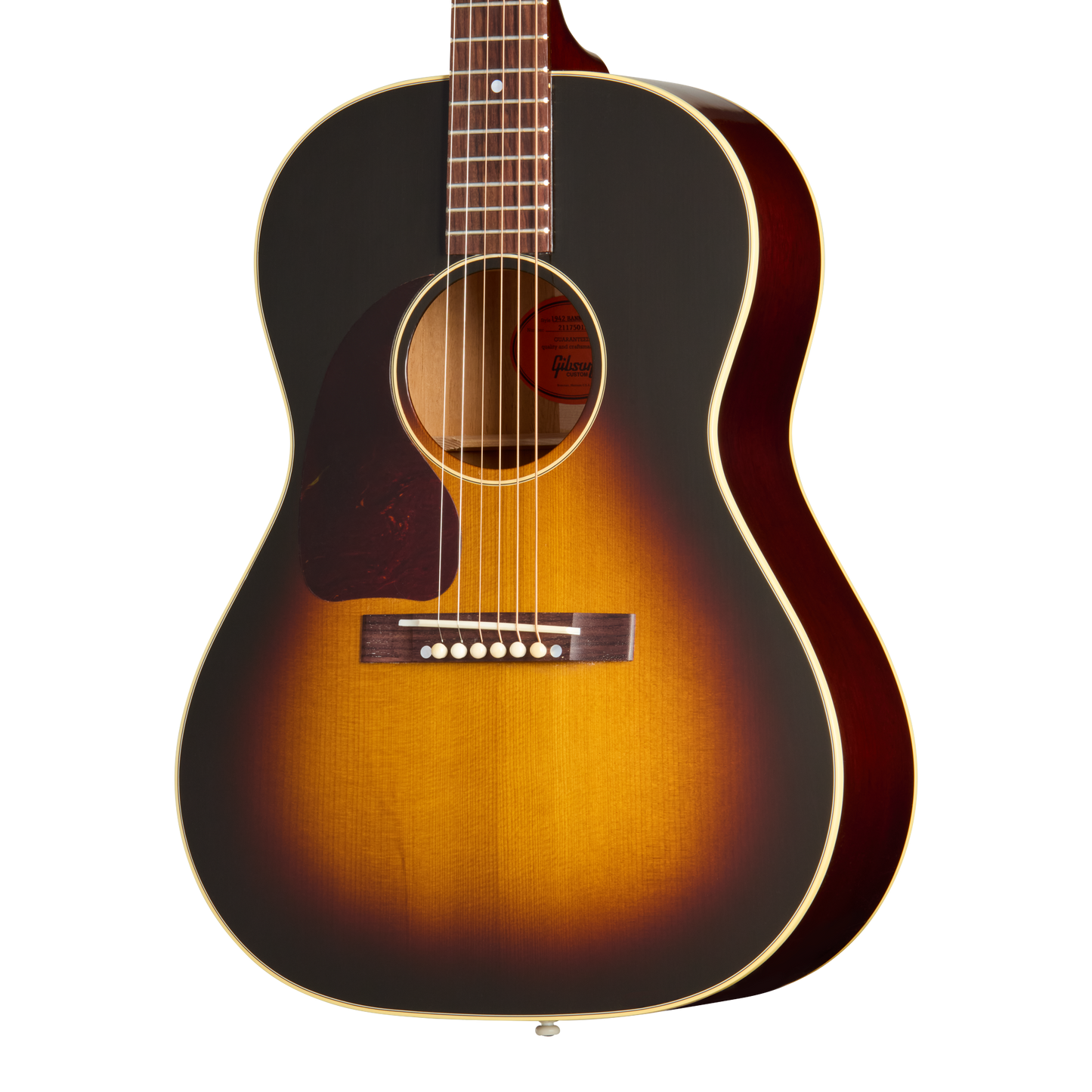 Gibson Custom 1942 Banner LG-2 Reissue, Left-Handed, Vintage Sunburst Acoustic Guitar Gibson Custom