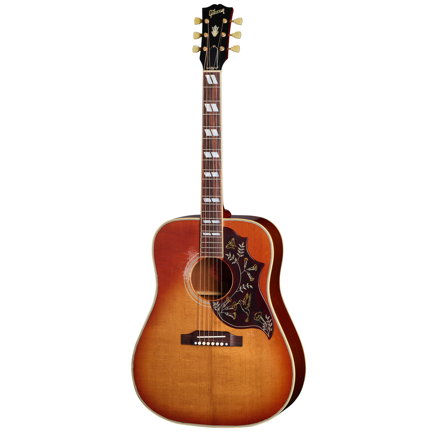 Gibson Custom 1960 Hummingbird Reissue, Heavy Aged, Washed Cherry Sunburst Acoustic Guitar Gibson Custom