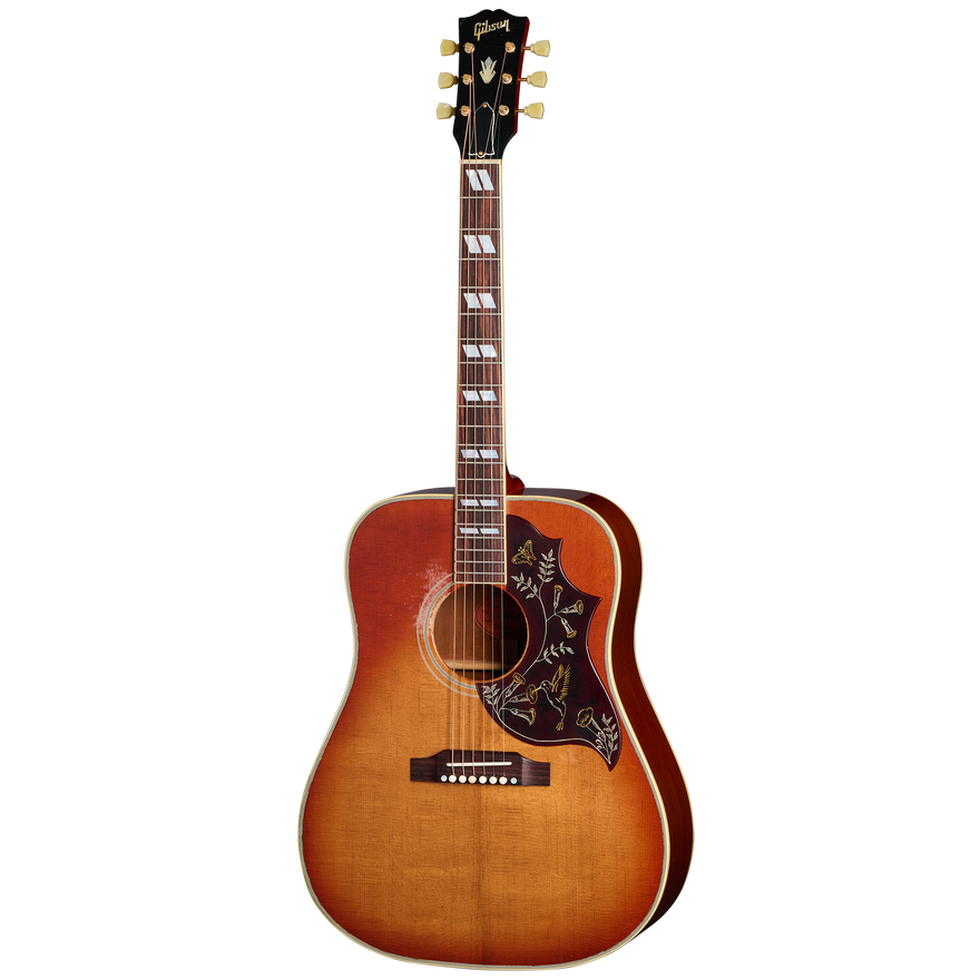 Gibson Custom 1960 Hummingbird Reissue, Heavy Aged, Washed Cherry Sunburst Acoustic Guitar Gibson Custom