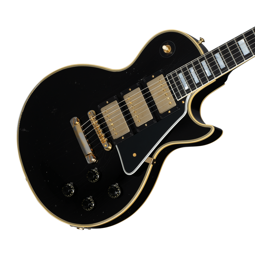 Gibson Custom 1957 Les Paul Custom Reissue 3-Pickup, Light Aged, Ebony Electric Guitar Gibson Custom